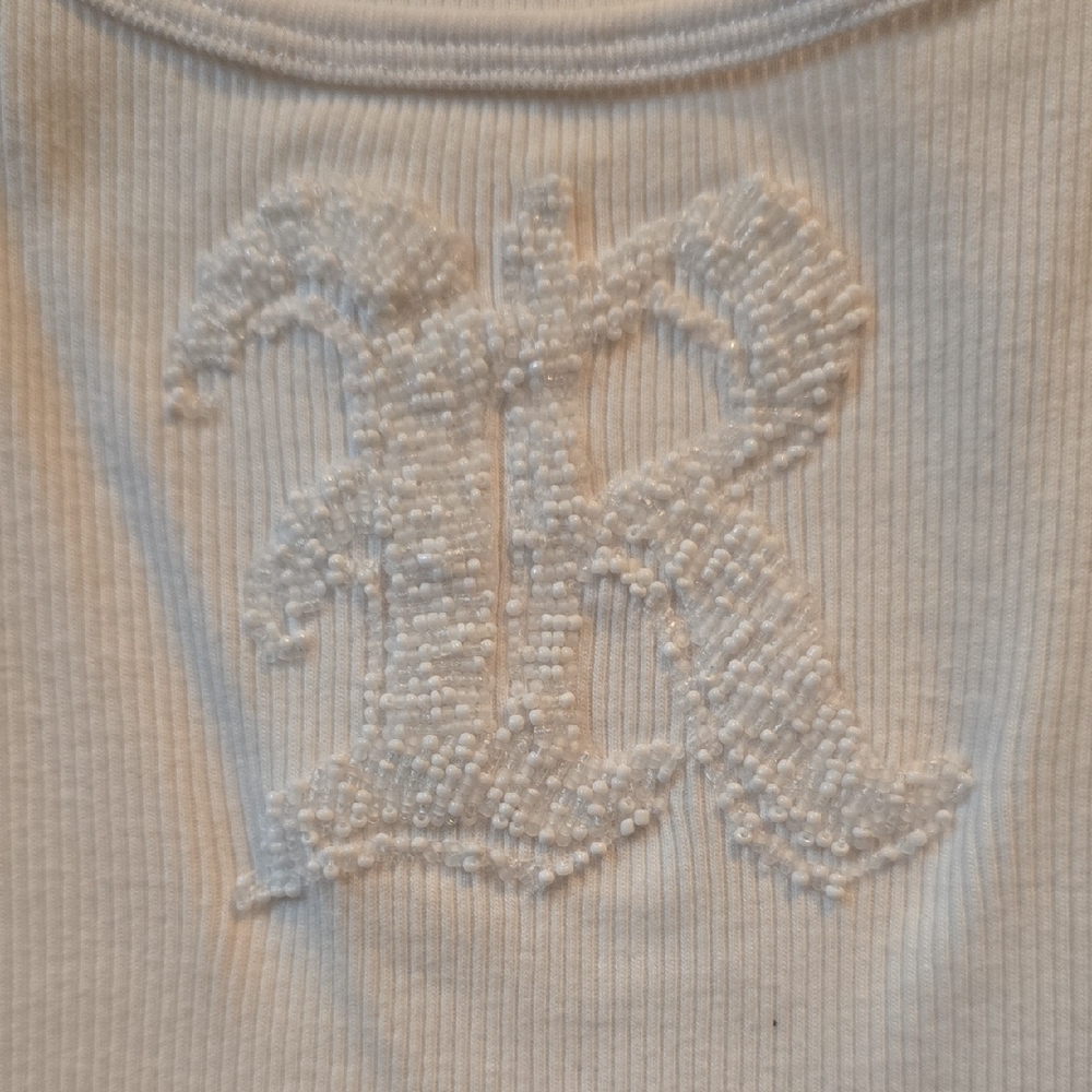 White Ribbed Tank Top - Picture 2 of 9